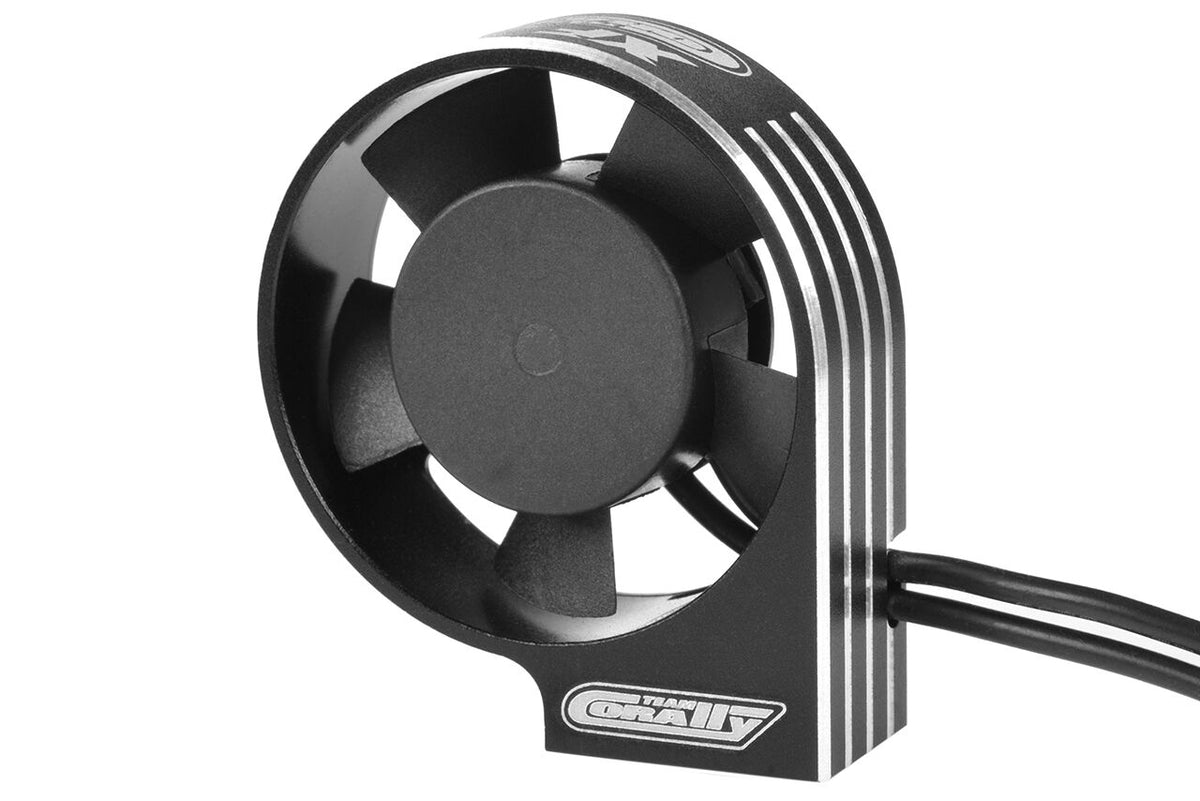 Team Corally XF-40 Ultra High Speed Cooling Fan 40mm w/ BEC Connector - Black/Silver