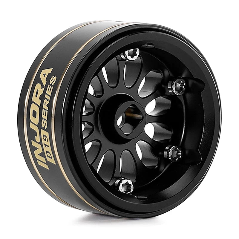 INJORA D19 Ripple 0.7" Brass Beadlock Wheels SCX30 (4)