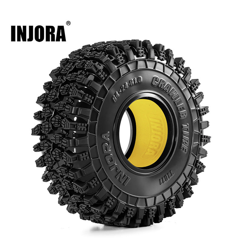 INJORA 1.0" 64*24mm Tires & Silicone Rubber Inserts Combo (4)