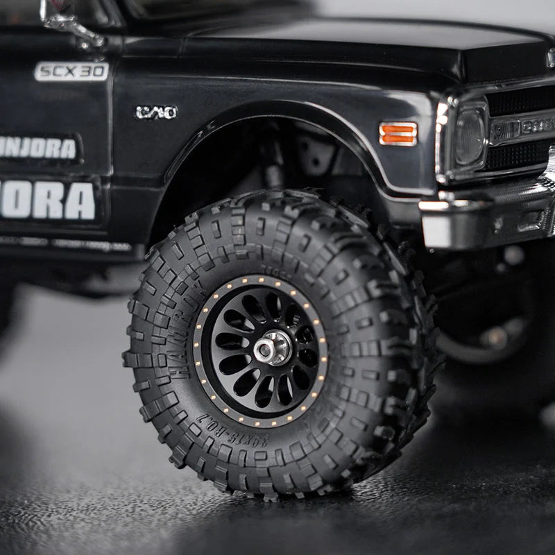 INJORA D19 Ripple 0.7" Brass Beadlock Wheels SCX30 (4)