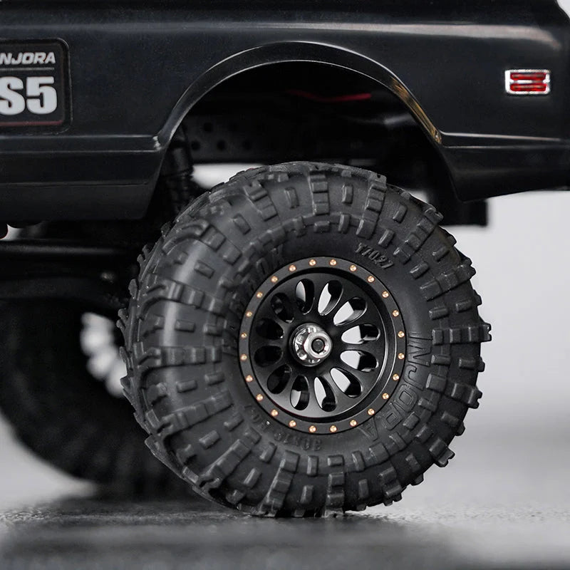 INJORA D19 Ripple 0.7" Brass Beadlock Wheels SCX30 (4)