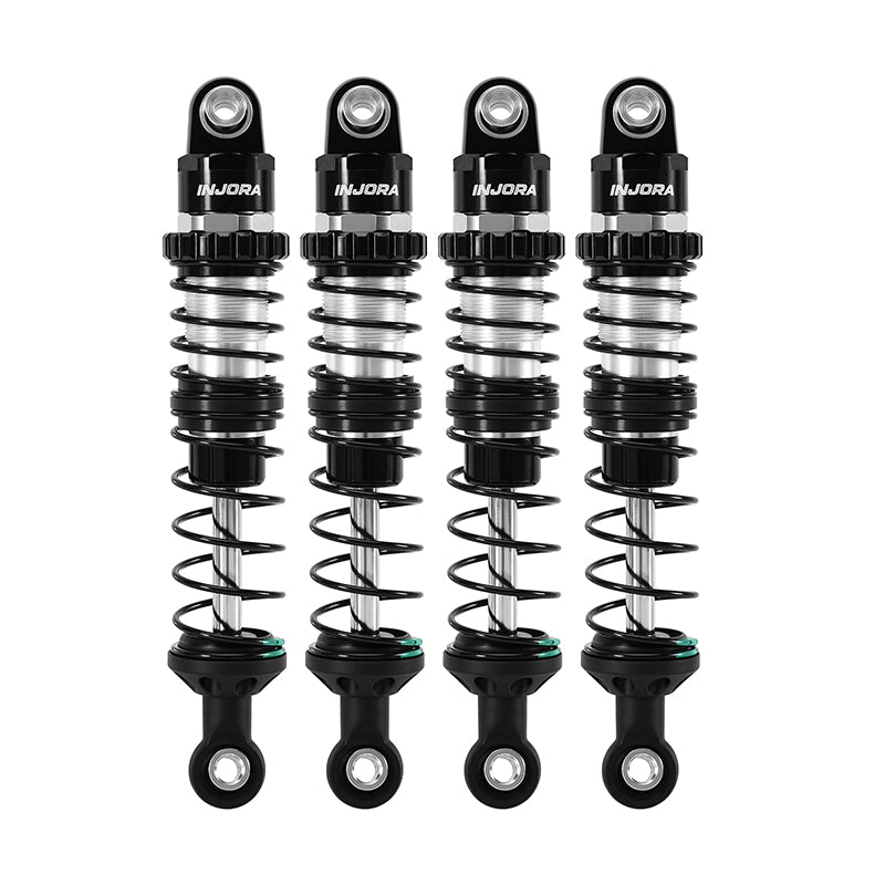INJORA DRX Dual-Rate Spring Oil Shocks for 1/10 RC Crawlers, 80mm / 90mm / 100mm / 110mm / 120mm