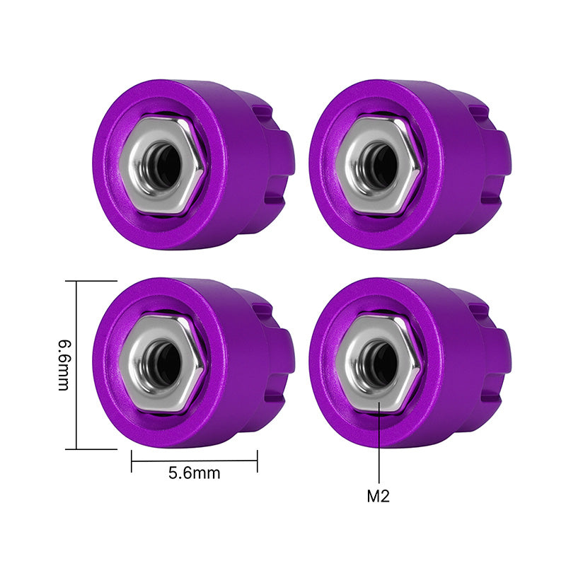INJORA M2.5 Wheel Lock Nuts with Aluminum Cap for 1/18 TRX4M Ascent-18