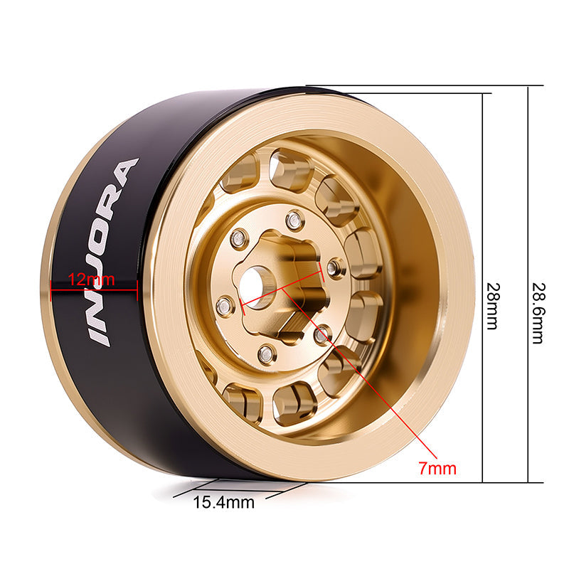 INJORA 1.0" Aluminum Wheels for Micro Crawlers (W1056)
