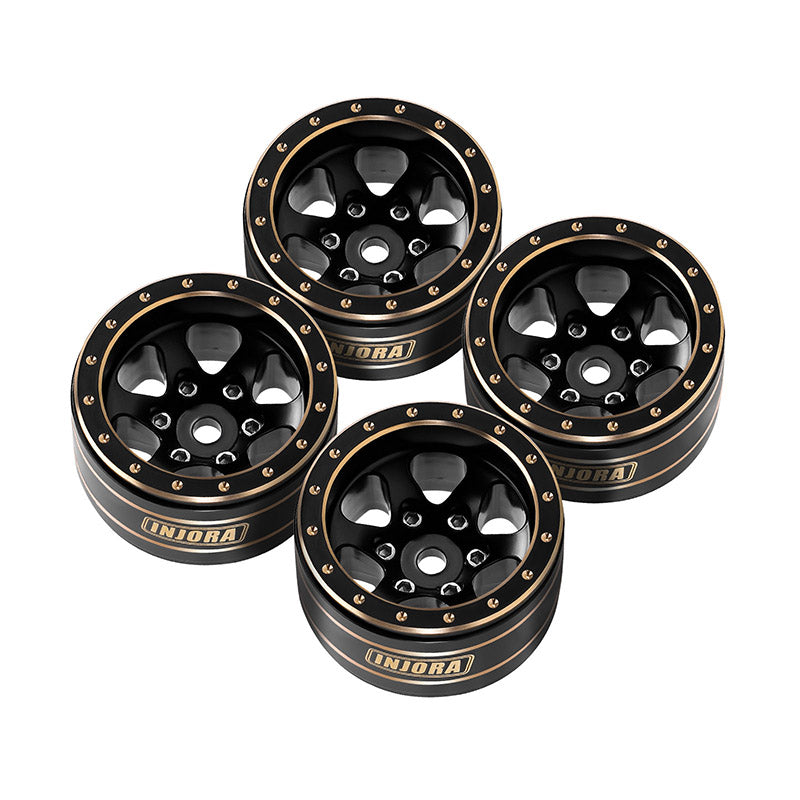 INJORA 1.0" Brass -4.7mm Offset Wheels for Micro Crawlers (W1012)