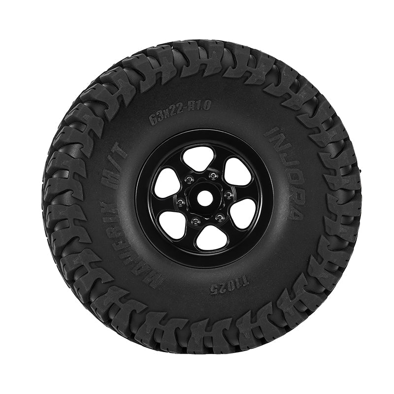 INJORA 1.0" 63*22mm -4.7mm Offset Brass Wheels Set for Micro Crawlers (4)
