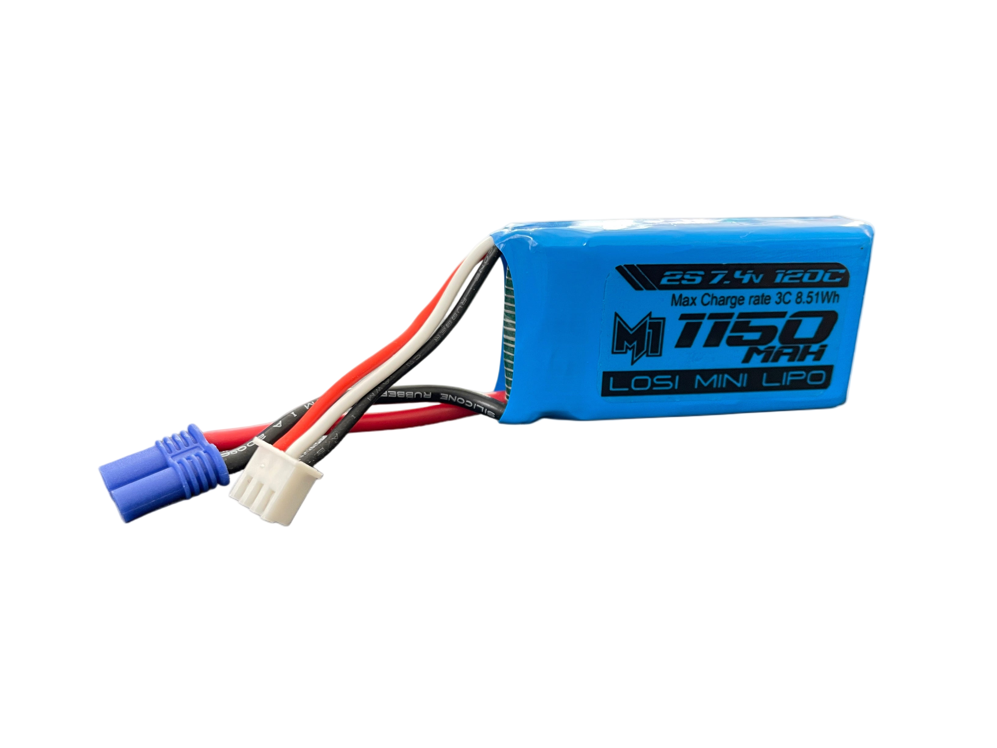 M1 SERIES 2S 120C Soft Case LiPo Battery w/EC2 Connector (7.4V/1150mAh)