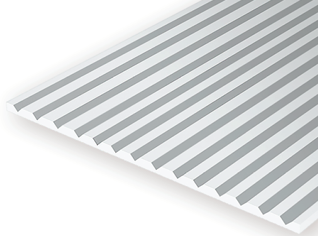 EVERGREEN 2025 .5MM THICK 15 X 30CM SIDING STRIPS V-GROOVE .025 (EACH)