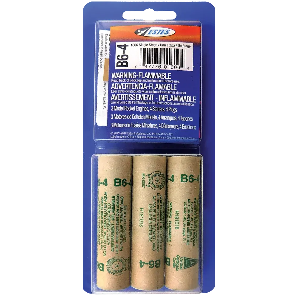 Estes B6-4 Model Rocket Engine Flight Pack (3 pack)