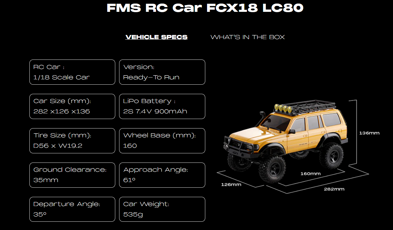 FMS 1:18 TOYOYA LC80 RTR Blue - [Sunshine-Coast] - FMS - [RC-Car] - [Scale-Model]