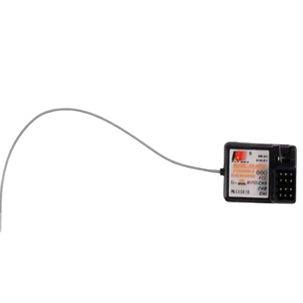 Flyky FS-GR3E receiver on white background
