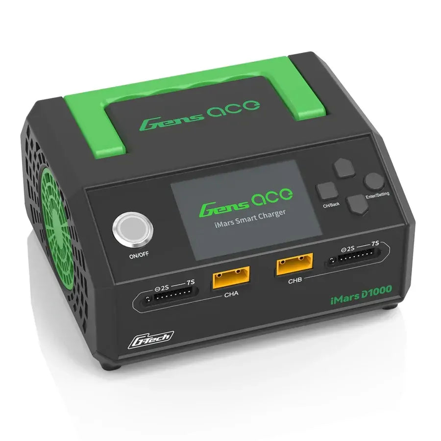 Gens Ace iMars D1000 Smart Charger | Dual Channel | AC 1000W | G-Tech