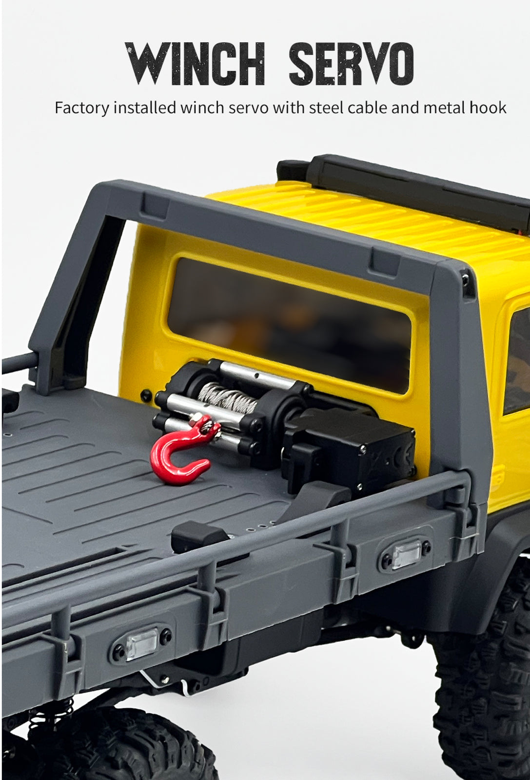 HobbyPlus 1/18 CR-18P 6X6 Flatbed (Yellow) Brushed Item No.: HBP1810430