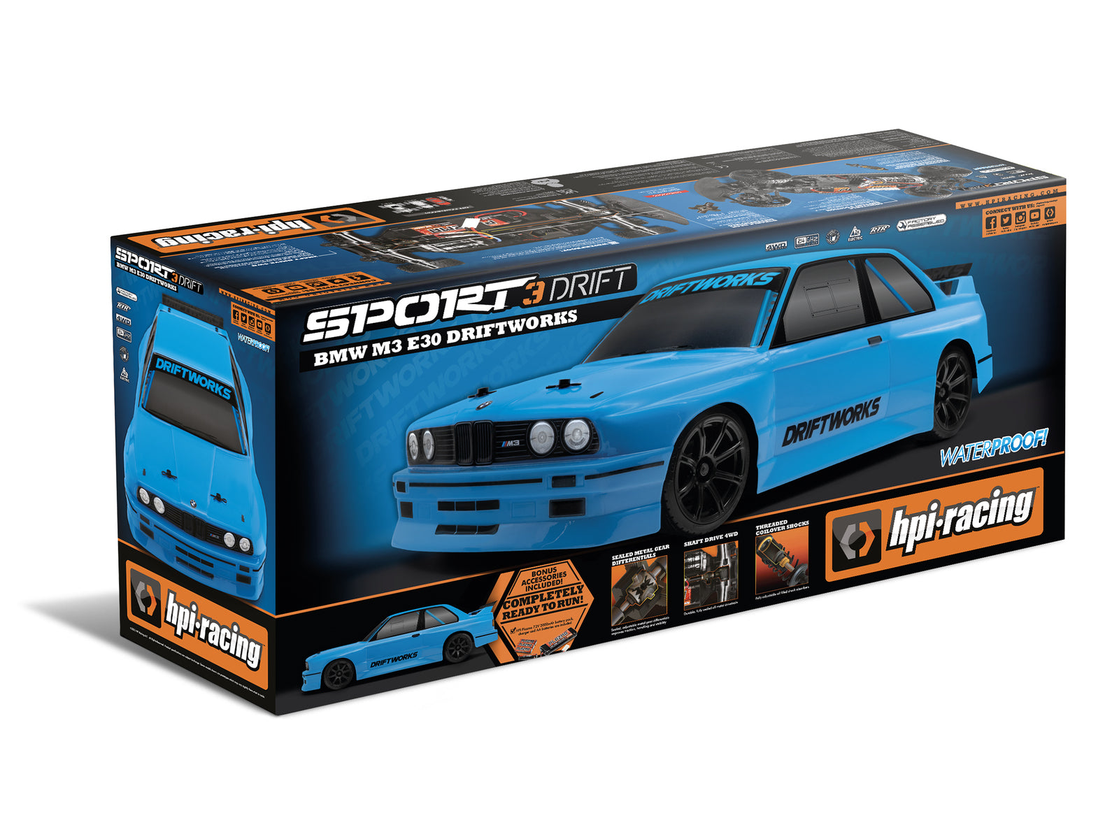 HPI 1/10 Sport 3 Drift BMW E30 Driftworks Item No.: HPI-160422 - [Sunshine-Coast] - HPI - [RC-Car] - [Scale-Model]