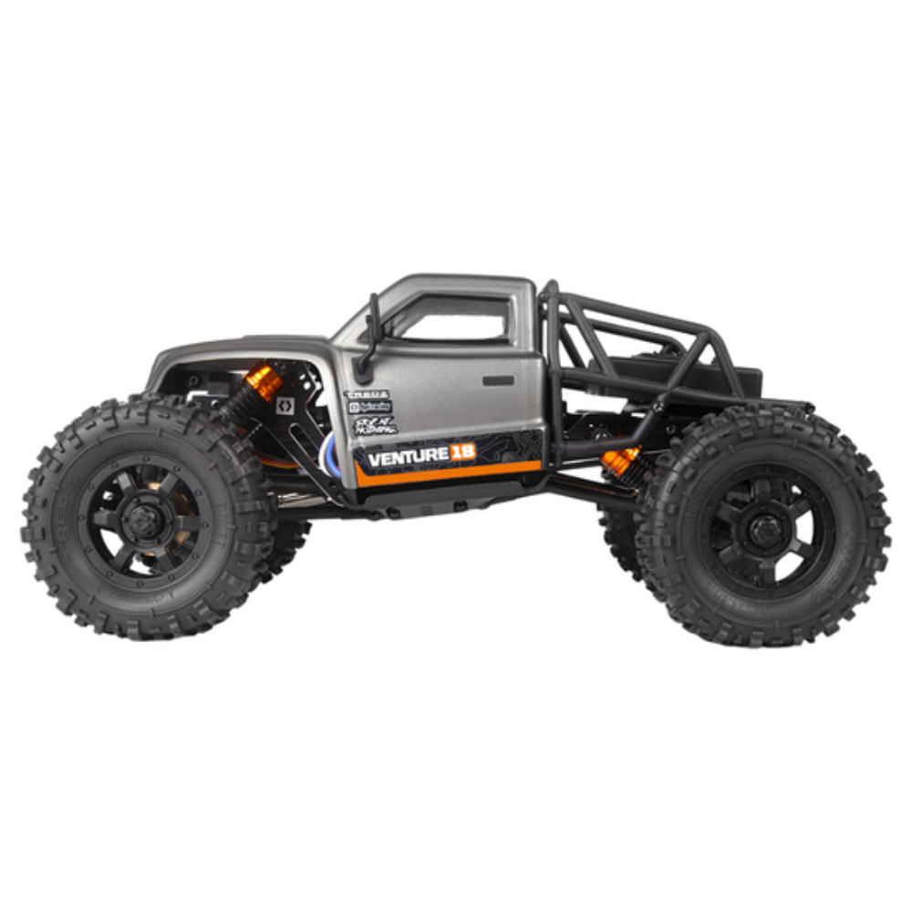 HPI Venture18 CC Flux RC off-road vehicle with large wheels on a white background