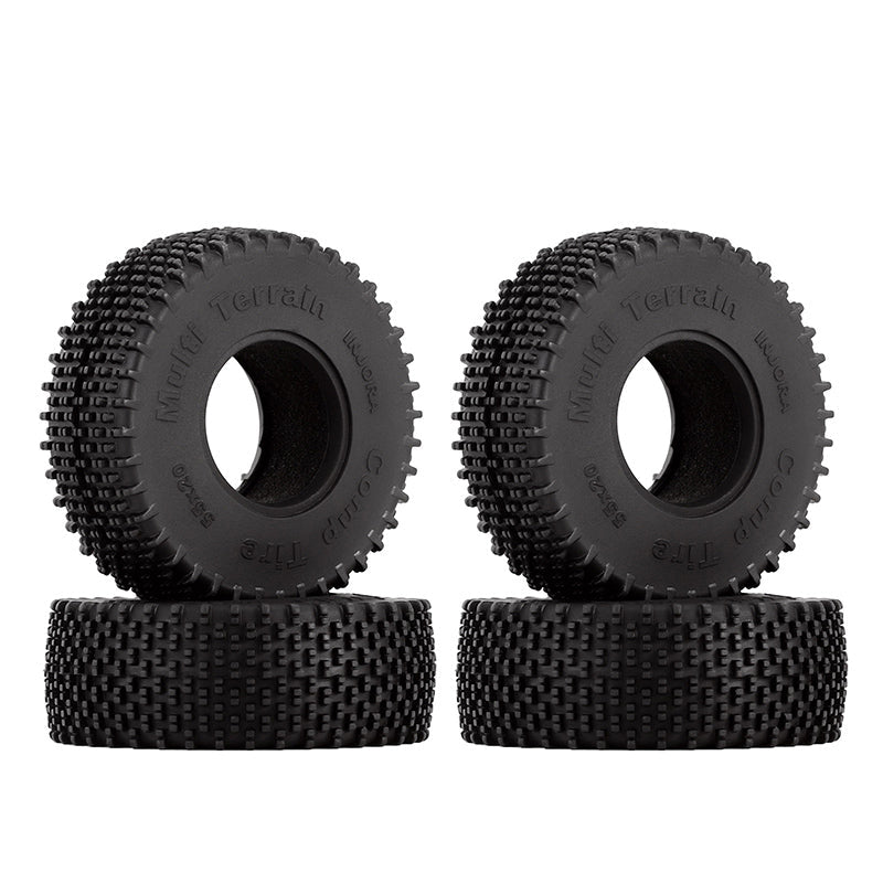 INJORA 1.0" 55x20mm Comp Pin Tires (T1013) (4)