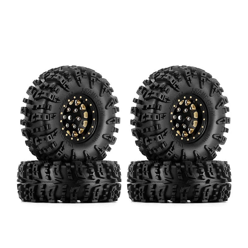 INJORA 1.3" 70*27mm -3.75mm Offset Brass Wheels Set for Micro Crawlers (4)