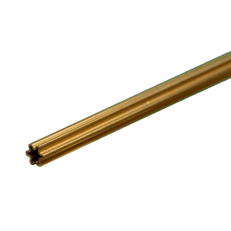 K&S Brass Star Tube (Small): 0.014" Wall x 12" Long (1 Piece)