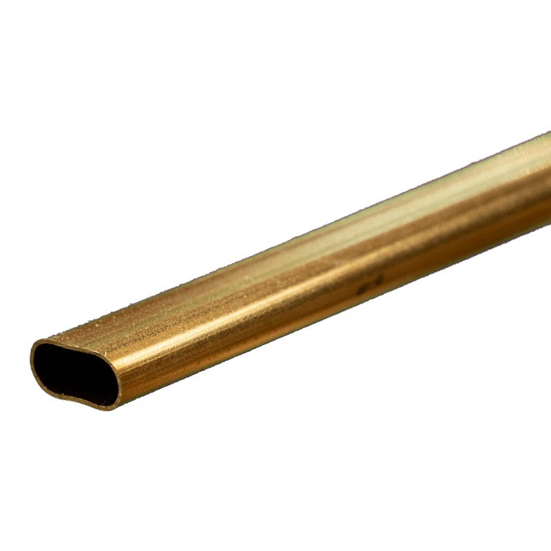 K&S Brass Oval Tube (Small): 0.014" Wall x 12" Long (1 Piece)