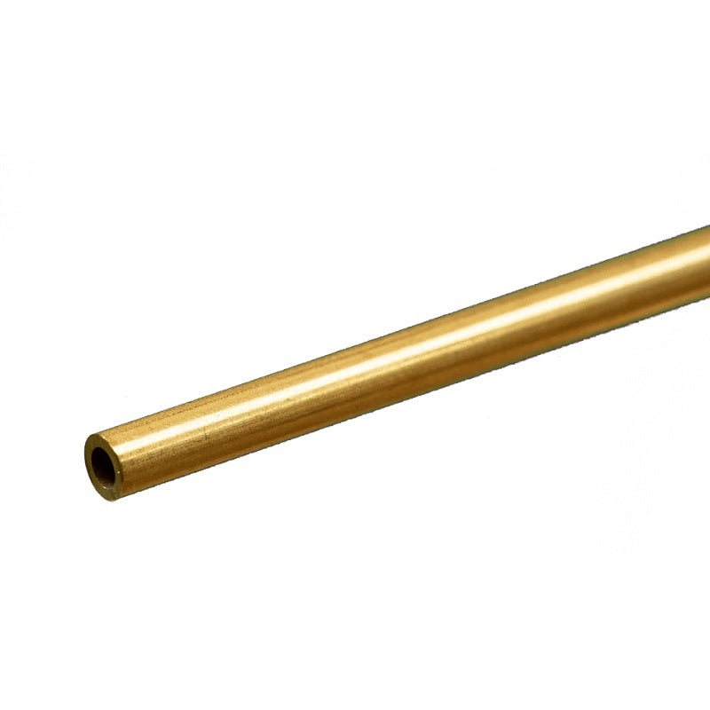 K&S  Round Brass Tube: 5/32" OD x 0.029" Wall x 12" Long (1 Piece)