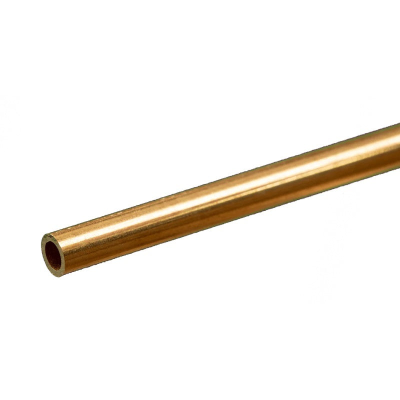 K&S  Round Brass Tube: 3/16" OD x 0.029" Wall x 12" Long (1 Piece)