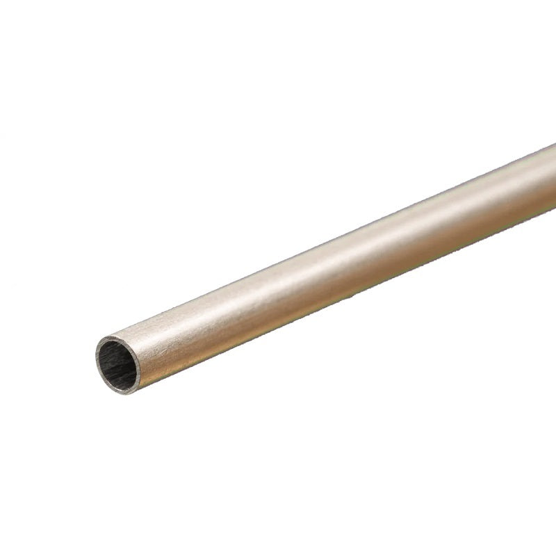 K&S Round Aluminum Tube: 9/16" OD x 0.029" Wall x 12" Long (1 Piece)