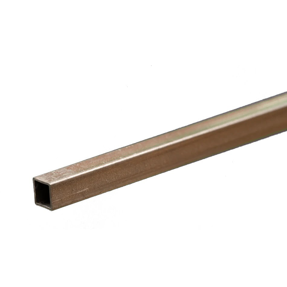 K&S 83013 SQUARE ALUMINUM TUBE .014 WALL (12IN LENGTHS) 3/16IN (1 TUBE