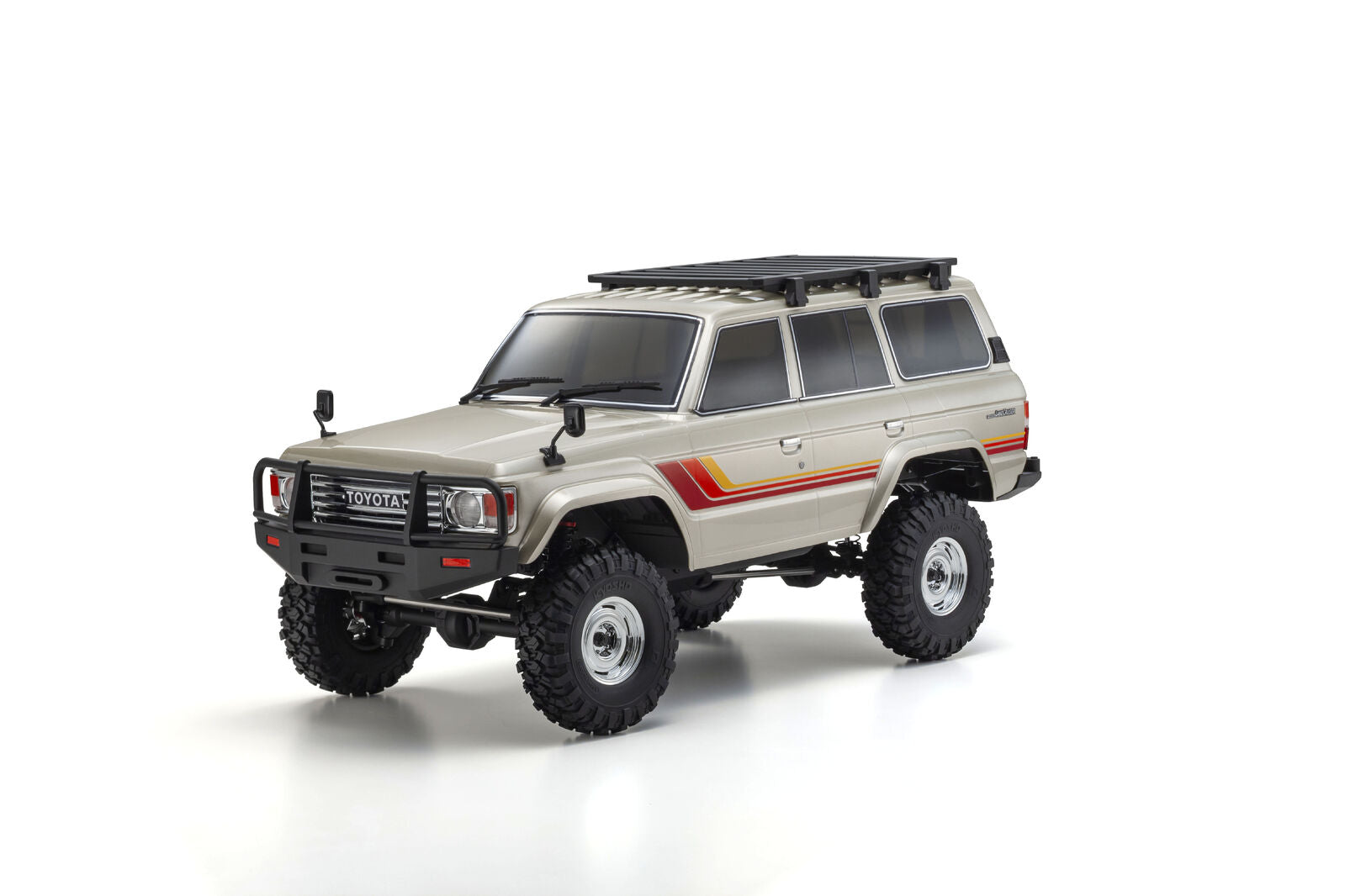 Model of a Toyota Land Cruiser on a white background