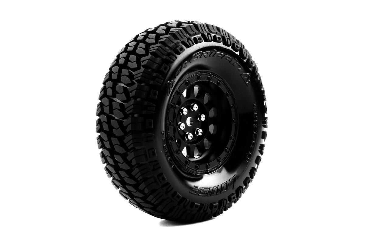 CR-Griffin Super Soft Crawler Tyre 1.9" class tyre 12mm hex Chrome Black - [Sunshine-Coast] - Tornado RC - [RC-Car] - [Scale-Model]
