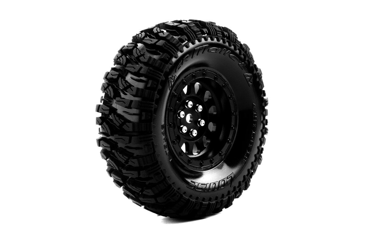 CR-Mallet Super Soft Crawler Tyre 1.9" class tyre 12mm hex Chrome Black - [Sunshine-Coast] - Louise World - [RC-Car] - [Scale-Model]
