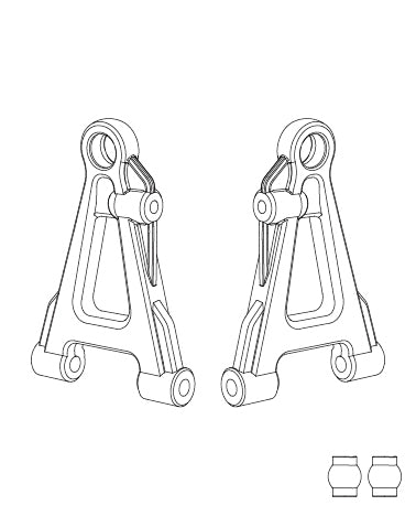 MJX Front Lower Suspension Arms (Including Ball Head) [14220] - [Sunshine-Coast] - MJX - [RC-Car] - [Scale-Model]