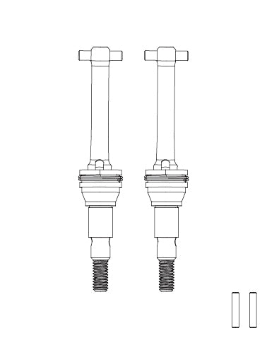 MJX Metal F/R CVD Shafts Pair [14410] - [Sunshine-Coast] - MJX - [RC-Car] - [Scale-Model]