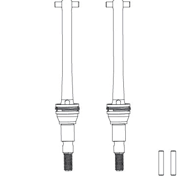 MJX Metal F/R CVD Shafts pair [16410] - [Sunshine-Coast] - MJX - [RC-Car] - [Scale-Model]