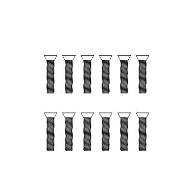MJX Hyper Go Countersunk Flat Head Screws (12pcs) M3066