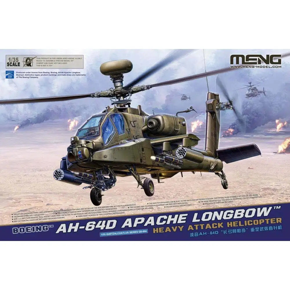 Meng 1/35 Boeing AH-64D Apache Longbow Heavy Attack Helicopter Plastic Model Kit - [Sunshine-Coast] - Meng - [RC-Car] - [Scale-Model]