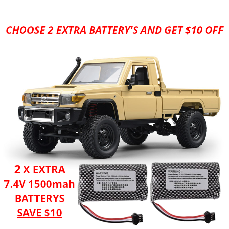 MN Model 1/12 Toyota LC79 4WD RC Crawler RTR upgrade Battery Bundle - [Sunshine-Coast] - Techtonic Hobbies - [RC-Car] - [Scale-Model]