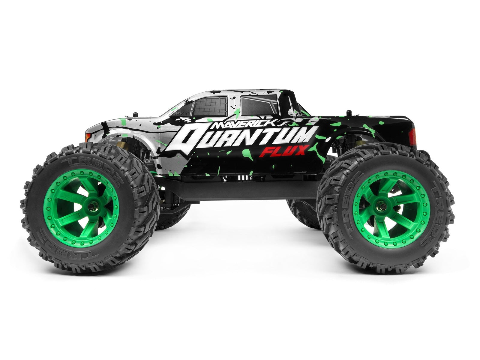 Maverick Quantum MT 1/10 4WD Flux 80A Brushless Electric Monster Truck (Silver/Green) [150203] - [Sunshine-Coast] - Maverick - [RC-Car] - [Scale-Model]