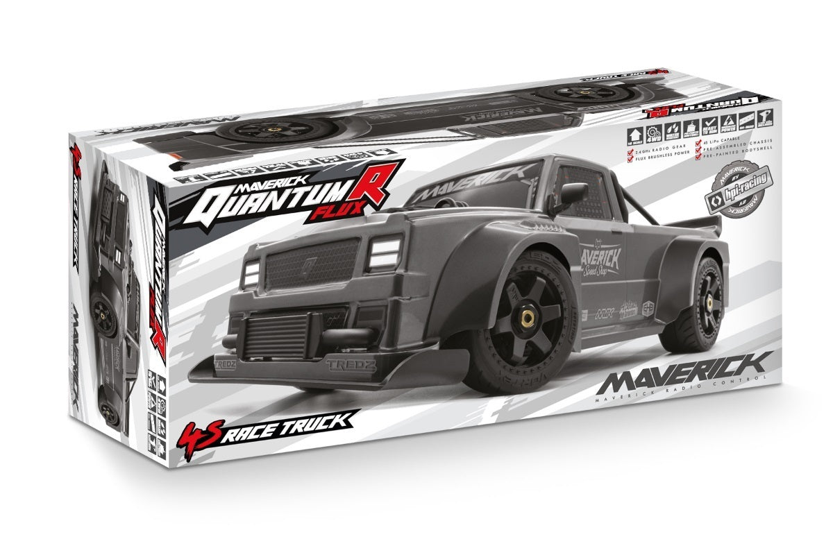 Maverick QuantumR Flux 4S 1/8 4WD Race Truck - Grey [150351]