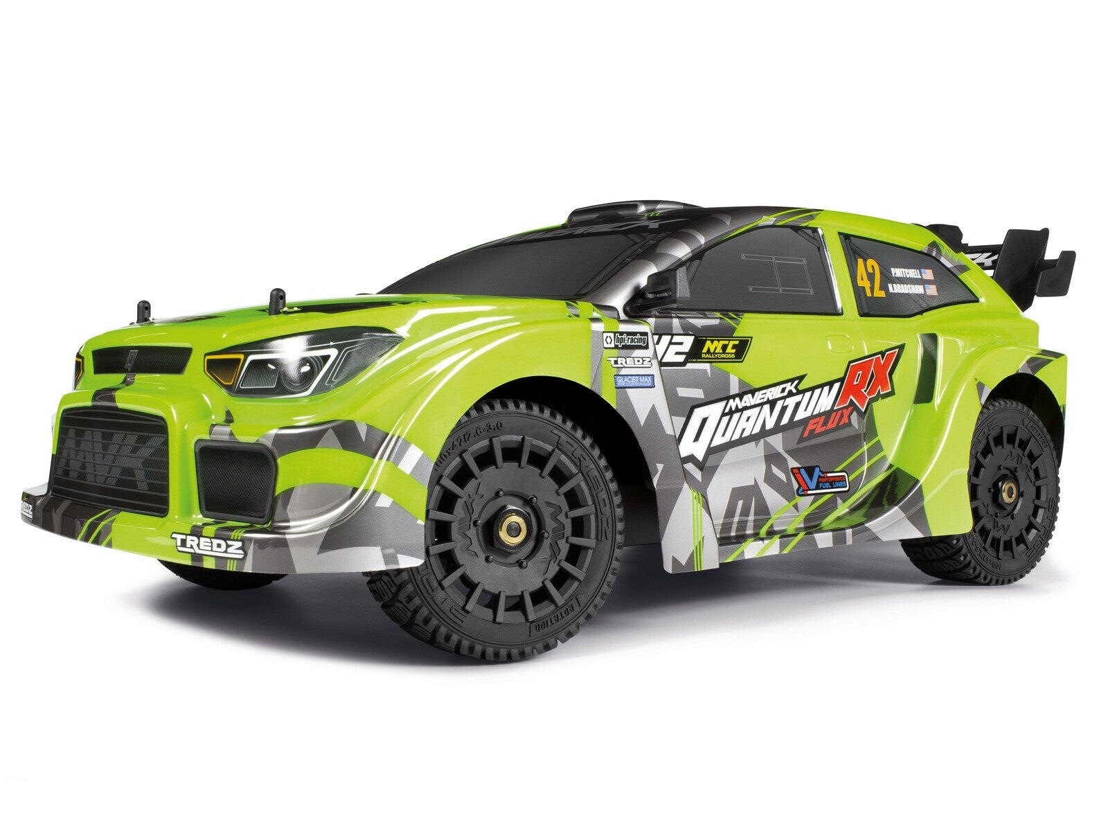 Maverick QuantumRX Flux 4S 1/8 4WD Rally Car - Fluoro Green