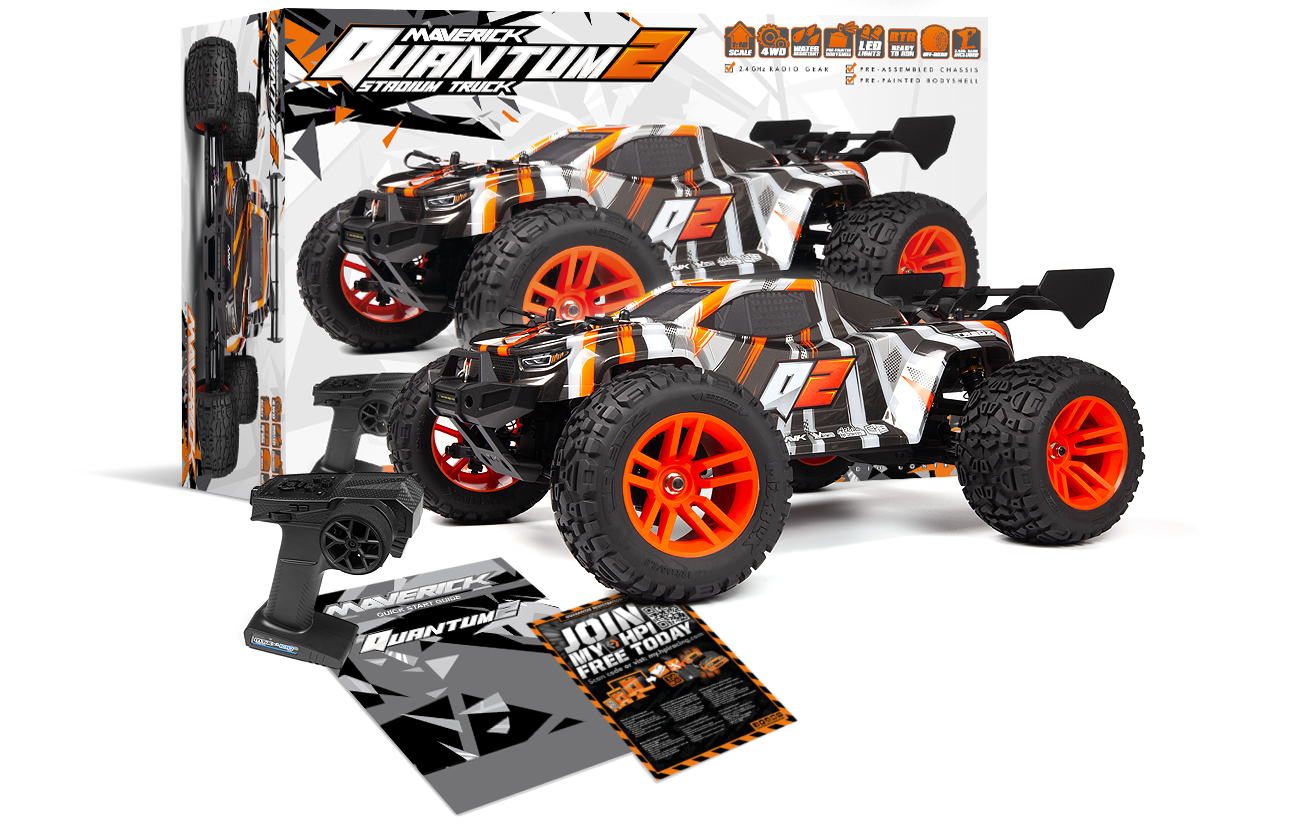 Maverick Quantum2 XT 1/10th Stadium Truck -Orange