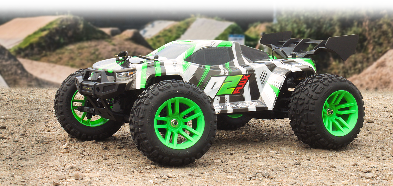 Maverick Quantum2 XT Flux 1/10th Stadium Truck-Green  Item No: MV150408