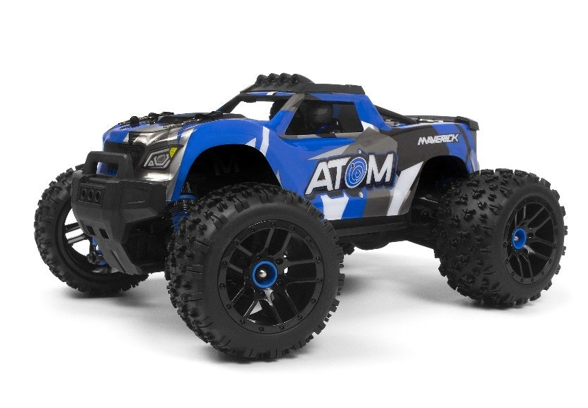 Maverick 1/18 Atom RTR 4WD Electric RC Monster Truck - Blue - [Sunshine-Coast] - Maverick - [RC-Car] - [Scale-Model]