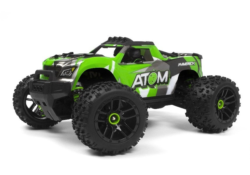 Maverick 1/18 Atom RTR 4WD Electric RC Monster Truck - Green - [Sunshine-Coast] - Maverick - [RC-Car] - [Scale-Model]