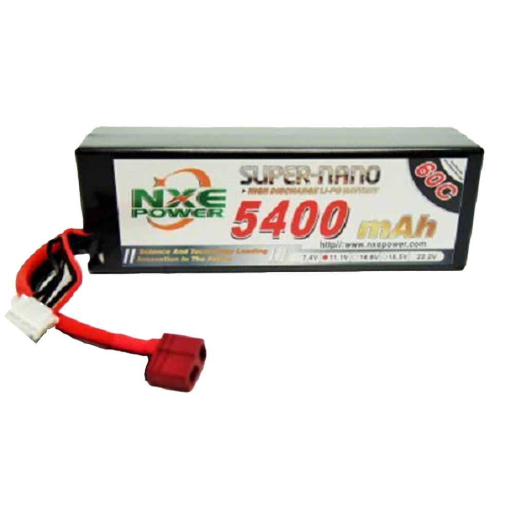 NXE 7.4v (2S) 5400mah 50c H/case Lipo w/Dean