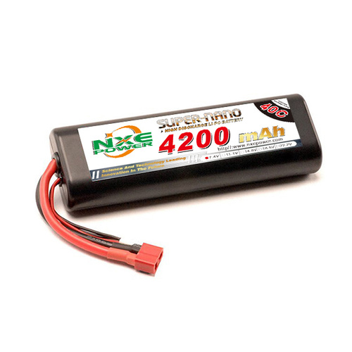 NXE 7.4V 2S 4200mAh 40C Deans LiPo Battery