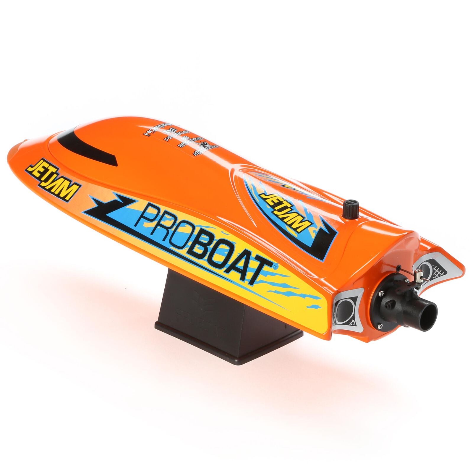 Orange Pro Boat Jet Jam V2 12" Pool Racer RC Boat RTR remote control boat on a white background