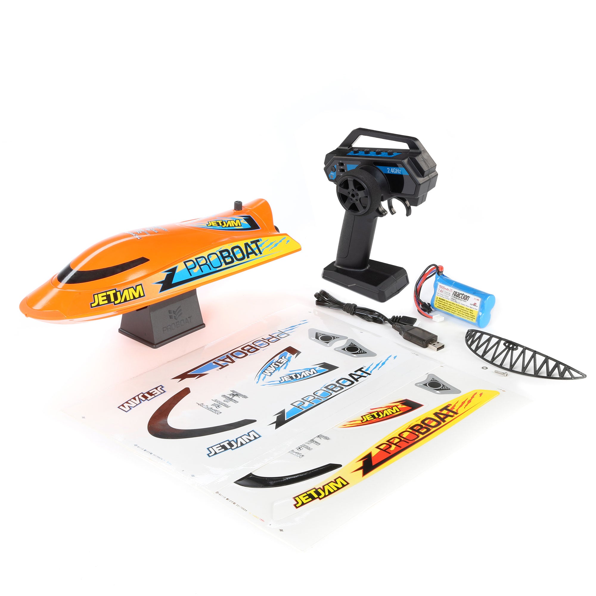 Pro Boat Jet Jam V2 12" Pool Racer RC Boat RTR Orange OR White