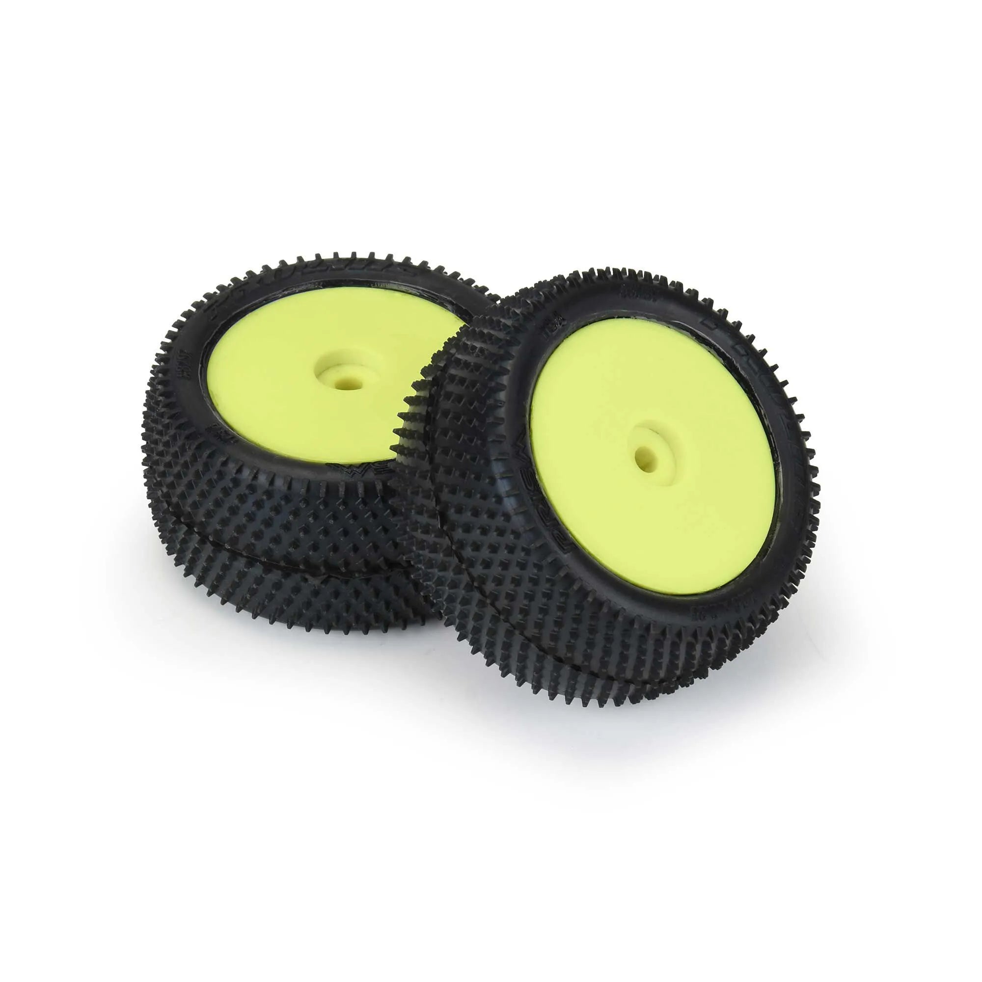 Proline Prism Carpet Tyres Mounted on Yellow Wheels, Mini-B Rear, PR8297-12 - [Sunshine-Coast] - Proline Racing - [RC-Car] - [Scale-Model]