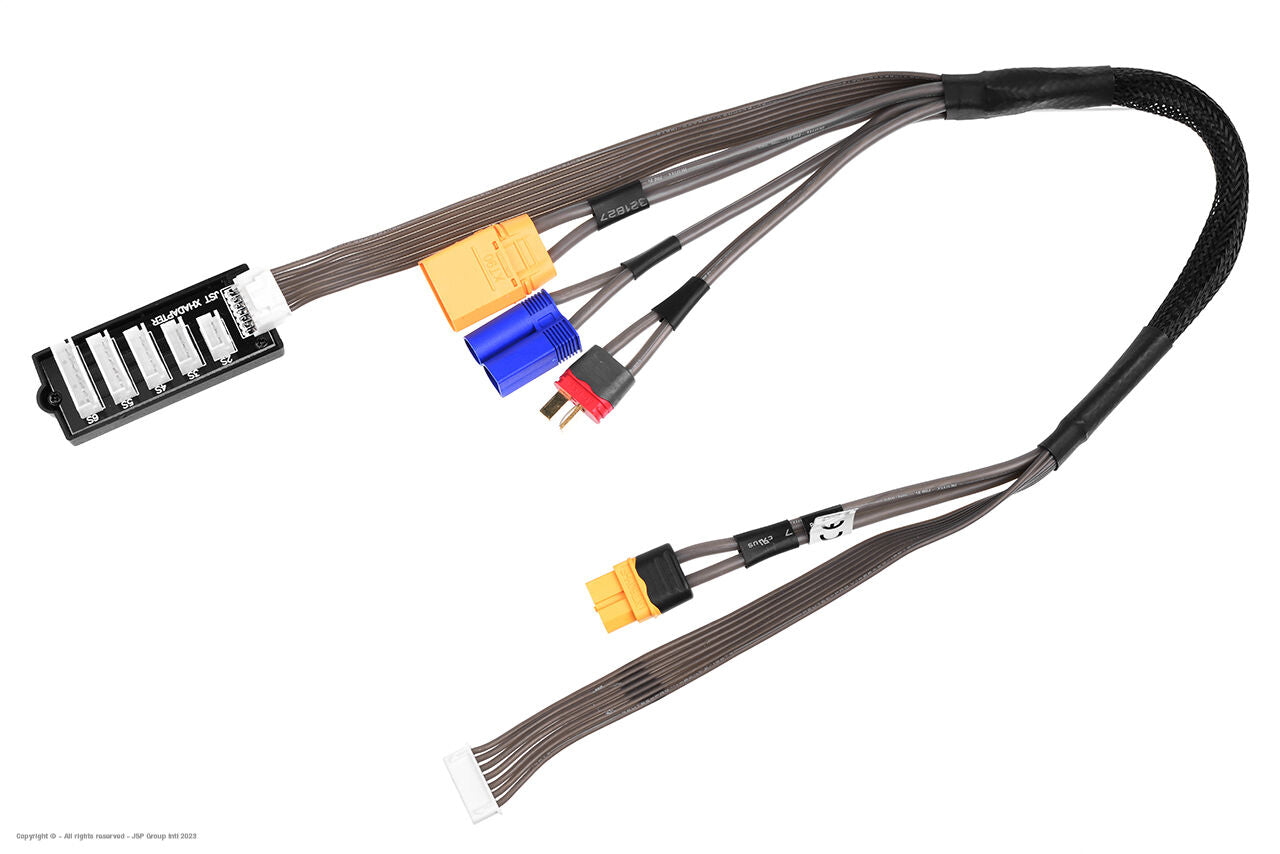 Rectec RC Charge lead Multicolored cable with connectors on a white background
