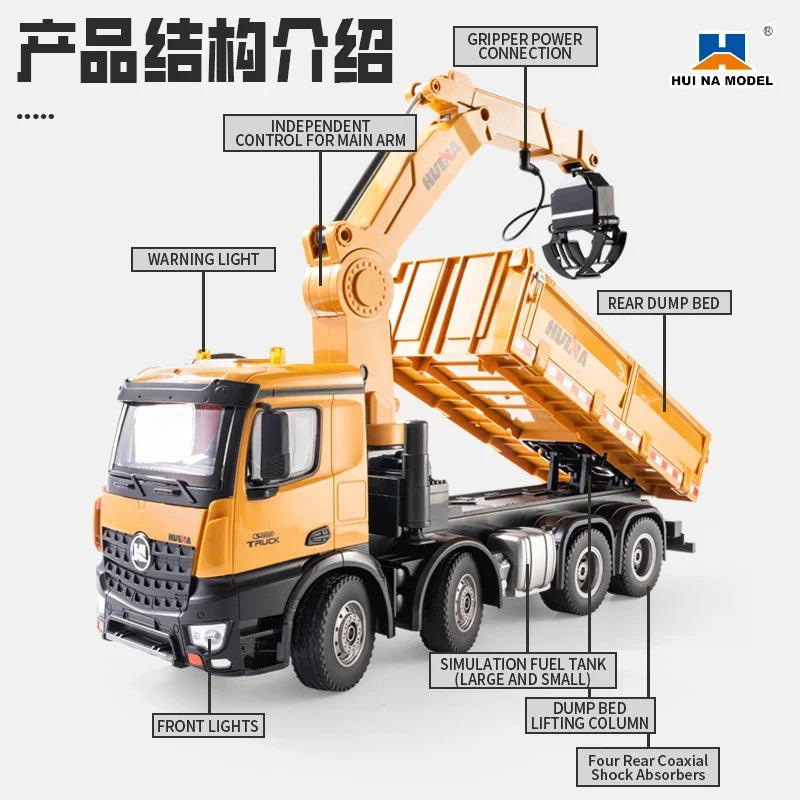 Huina HN1538 1/14 Scale RC Truck with Arm Loader (Upgraded Version)